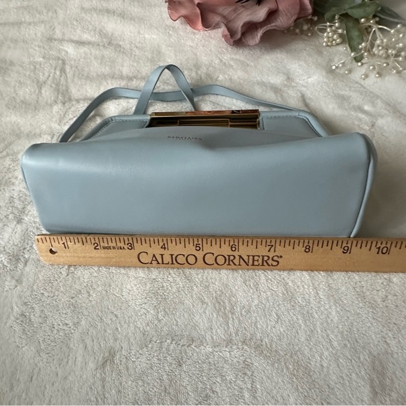 DeMellier Mini Seville Bag in Sky Blue Leather Clutch Shoulder Bag - Picture 14 of 14